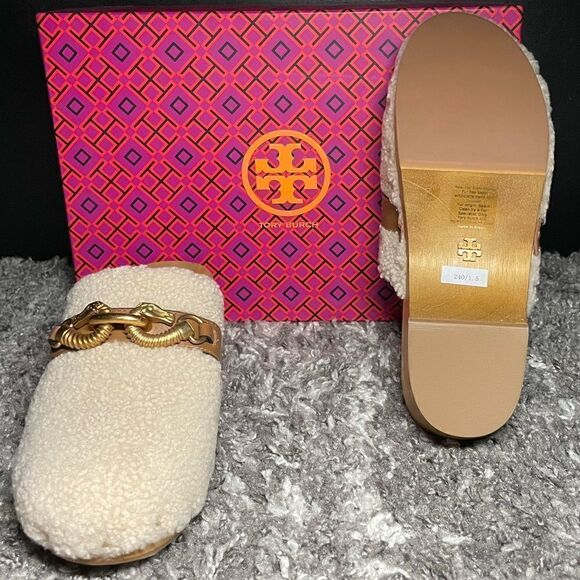 NIB Tory Burch Jessa Shearling Clog - Picture 12 of 13
